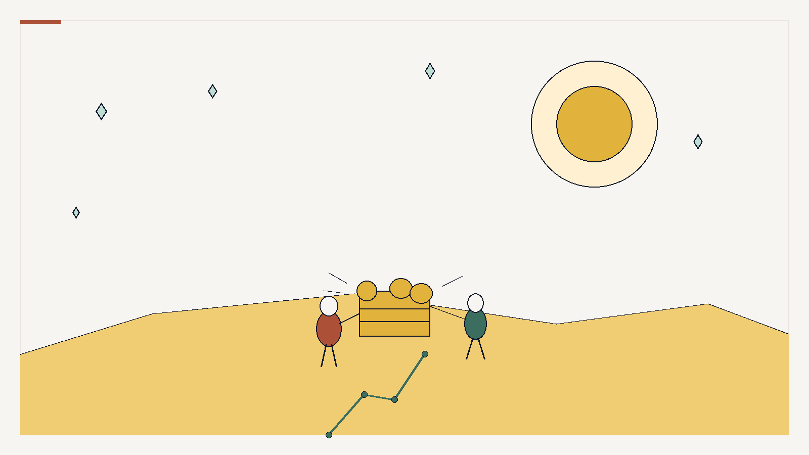 Concept illustration of a yellow planet on a tactical grid with small unit and resource markers, for the Planet Potassium strategy-game concept.